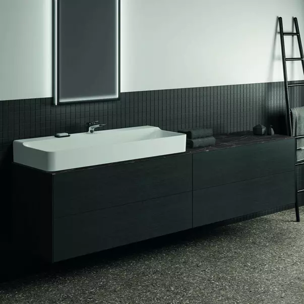 Blat ceramic pentru lavoar Ideal Standard Atelier Conca 240 cm finisaj negru marmura [4]