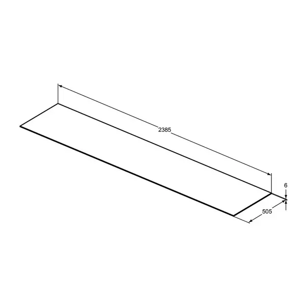 Blat ceramic pentru lavoar Ideal Standard Atelier Conca 240 cm finisaj alb marmura [10]