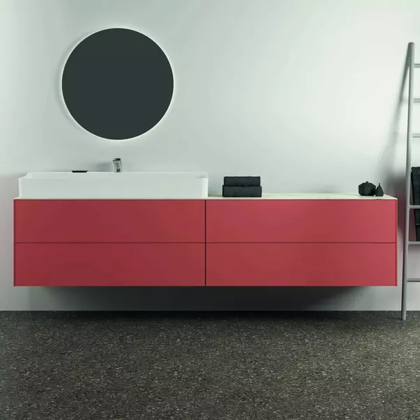 Blat ceramic pentru lavoar Ideal Standard Atelier Conca 240 cm finisaj alb marmura [6]