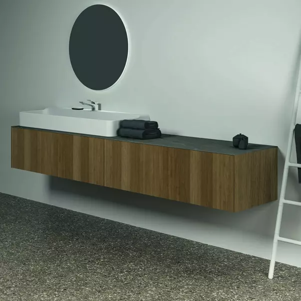 Mobilier Baie - Blat ceramic pentru lavoar Ideal Standard Atelier Conca 240 cm finisaj gri deschis