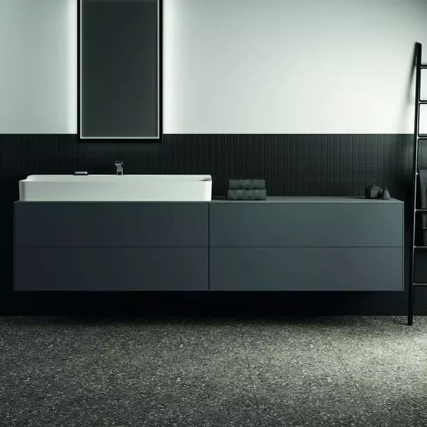 Blat ceramic pentru lavoar Ideal Standard Atelier Conca 240 cm finisaj gri deschis [4]