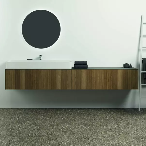Blat ceramic pentru lavoar Ideal Standard Atelier Conca 240 cm finisaj gri deschis [5]