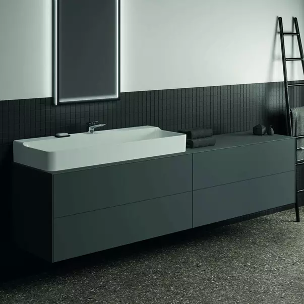 Blat ceramic pentru lavoar Ideal Standard Atelier Conca 240 cm finisaj gri deschis [8]