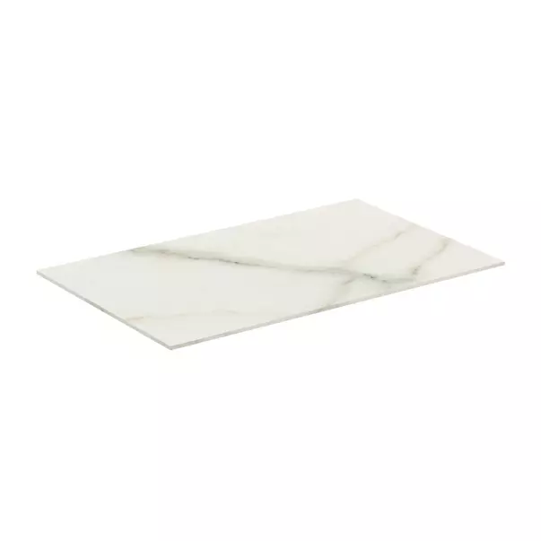  Dulapuri baie - Blat ceramic pentru lavoar Ideal Standard Atelier Conca finisaj alb marmura 60 cm