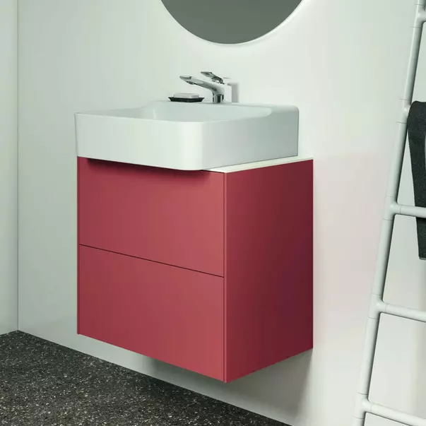 Blat ceramic pentru lavoar Ideal Standard Atelier Conca finisaj alb marmura 60 cm [3]