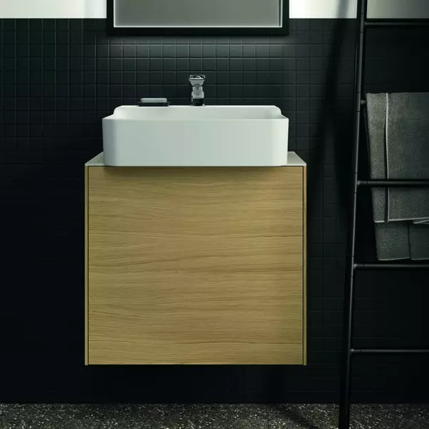 Blat ceramic pentru lavoar Ideal Standard Atelier Conca finisaj alb marmura 60 cm [4]