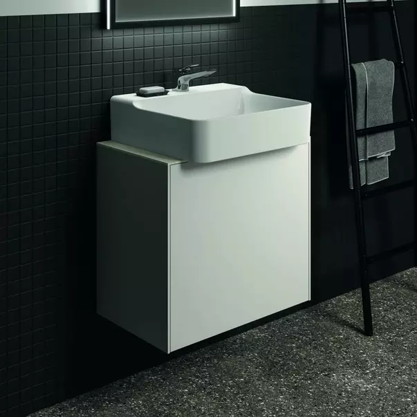 Blat ceramic pentru lavoar Ideal Standard Atelier Conca finisaj alb marmura 60 cm [5]