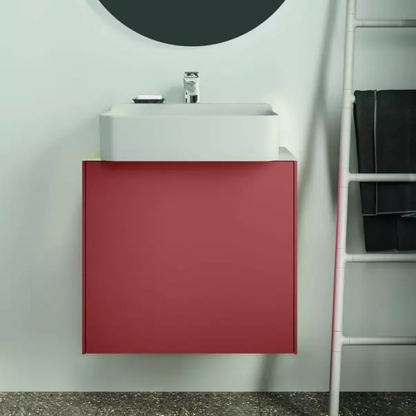 Blat ceramic pentru lavoar Ideal Standard Atelier Conca finisaj alb marmura 60 cm [6]