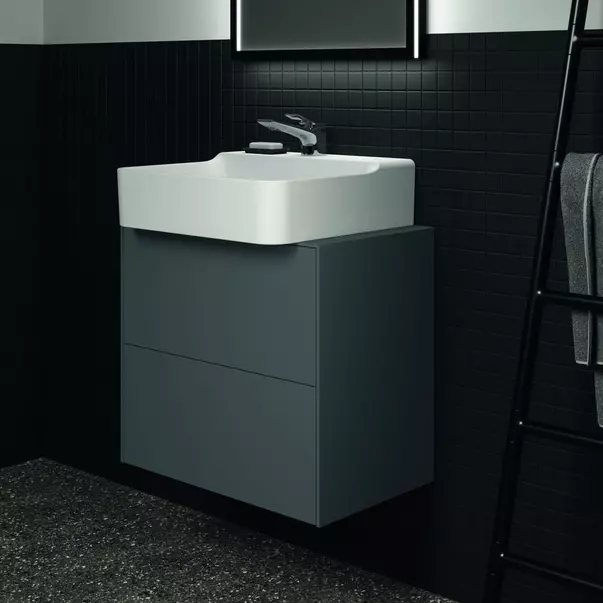 Blat ceramic pentru lavoar Ideal Standard Atelier Conca finisaj gri deschis 60 cm [4]