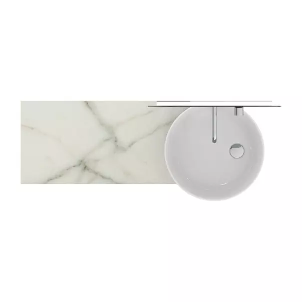 Blat ceramic pentru lavoar Ideal Standard Atelier Conca finisaj alb marmura 80 cm [5]