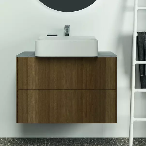 Blat ceramic pentru lavoar Ideal Standard Atelier Conca finisaj gri deschis 80 cm [7]