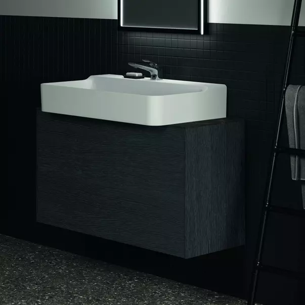 Blat ceramic pentru lavoar Ideal Standard Atelier Conca finisaj negru marmura 100 cm [4]