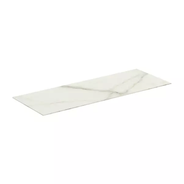Mobilier Baie - Blat ceramic pentru lavoar Ideal Standard Atelier Conca finisaj alb marmura 100 cm