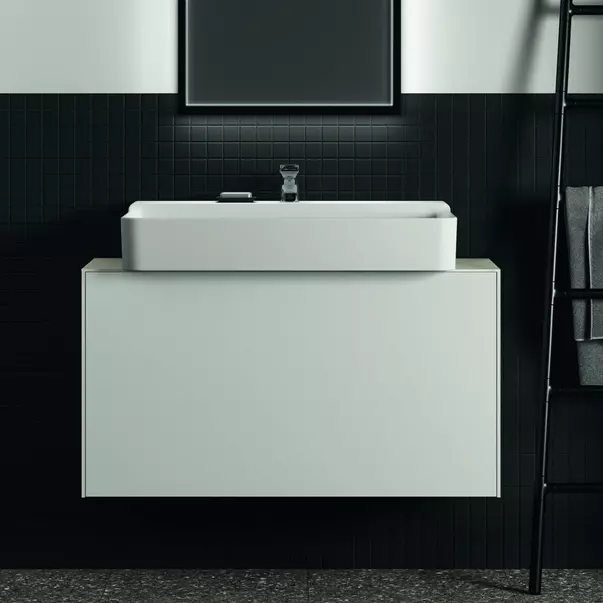 Blat ceramic pentru lavoar Ideal Standard Atelier Conca finisaj alb marmura 100 cm [3]