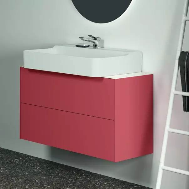 Blat ceramic pentru lavoar Ideal Standard Atelier Conca finisaj alb marmura 100 cm [4]