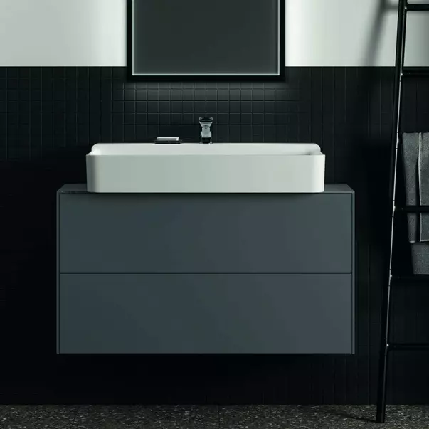Blat ceramic pentru lavoar Ideal Standard Atelier Conca finisaj gri deschis 100 cm [6]