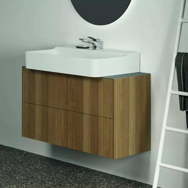 Blat ceramic pentru lavoar Ideal Standard Atelier Conca finisaj gri deschis 100 cm [7]