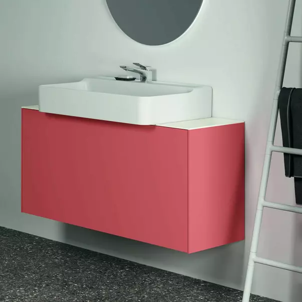Blat ceramic pentru lavoar Ideal Standard Atelier Conca finisaj alb marmura 120 cm [5]