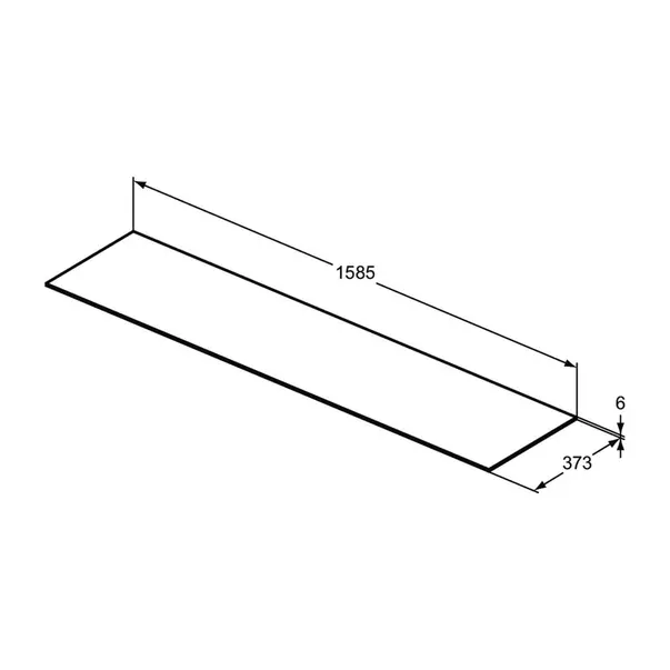 Blat ceramic pentru lavoar Ideal Standard Atelier Conca finisaj negru marmura 160 cm [6]