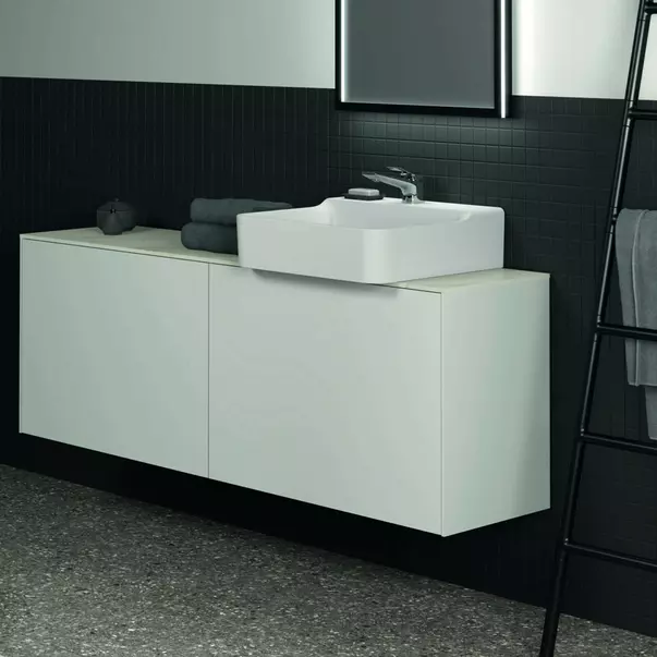 Blat ceramic pentru lavoar Ideal Standard Atelier Conca finisaj alb marmura 160 cm [4]
