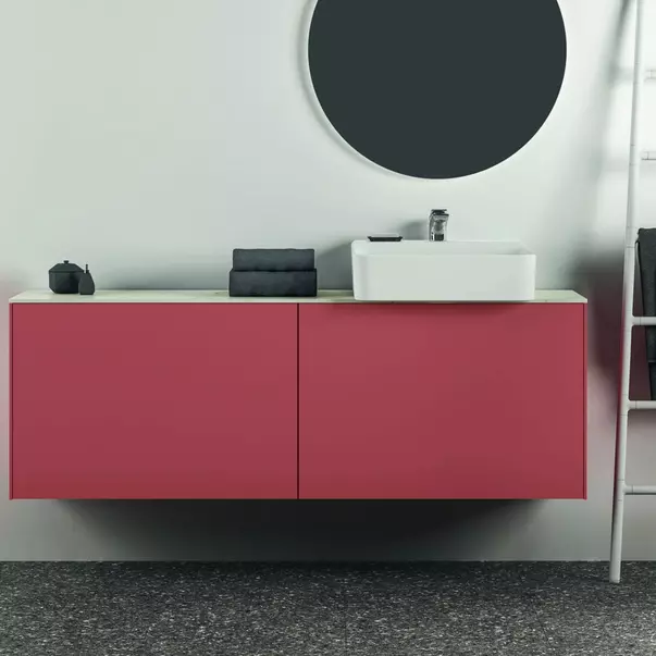 Blat ceramic pentru lavoar Ideal Standard Atelier Conca finisaj alb marmura 160 cm [8]
