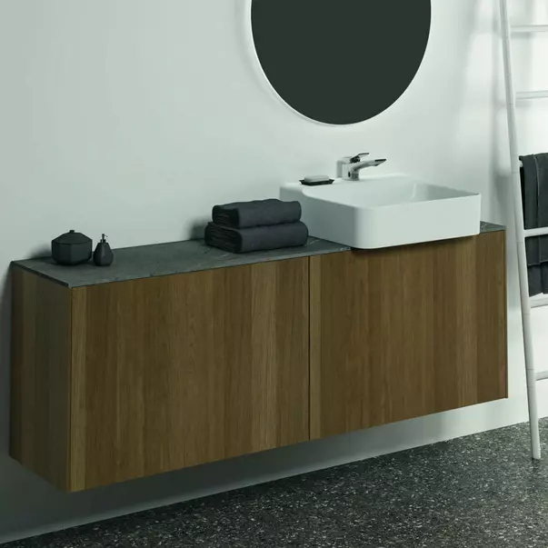Blat ceramic pentru lavoar Ideal Standard Atelier Conca finisaj gri deschis 160 cm [2]