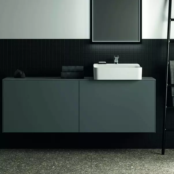 Blat ceramic pentru lavoar Ideal Standard Atelier Conca finisaj gri deschis 160 cm [3]