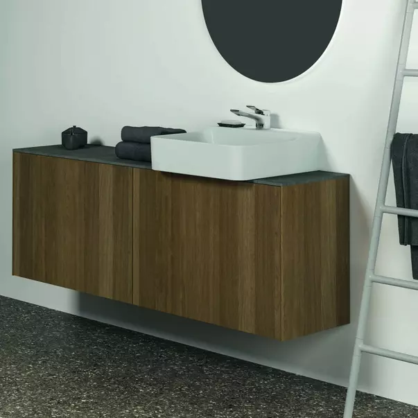 Blat ceramic pentru lavoar Ideal Standard Atelier Conca finisaj gri deschis 160 cm [4]