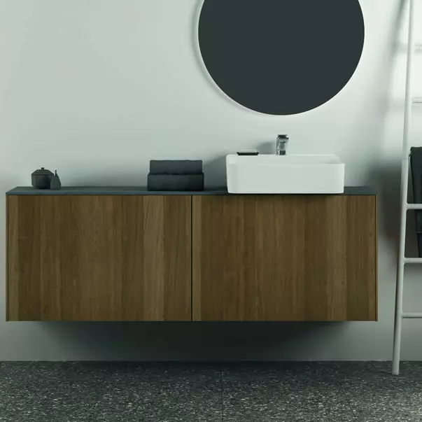 Blat ceramic pentru lavoar Ideal Standard Atelier Conca finisaj gri deschis 160 cm [6]