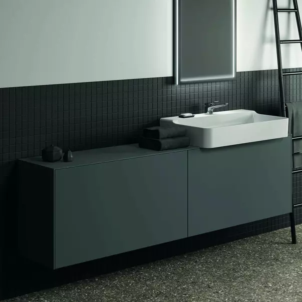 Blat ceramic pentru lavoar Ideal Standard Atelier Conca finisaj gri deschis 200 cm [5]