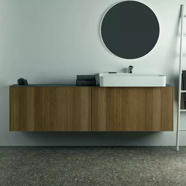 Blat ceramic pentru lavoar Ideal Standard Atelier Conca finisaj gri deschis 200 cm [6]