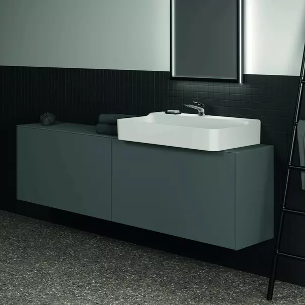 Blat ceramic pentru lavoar Ideal Standard Atelier Conca finisaj gri deschis 200 cm [7]