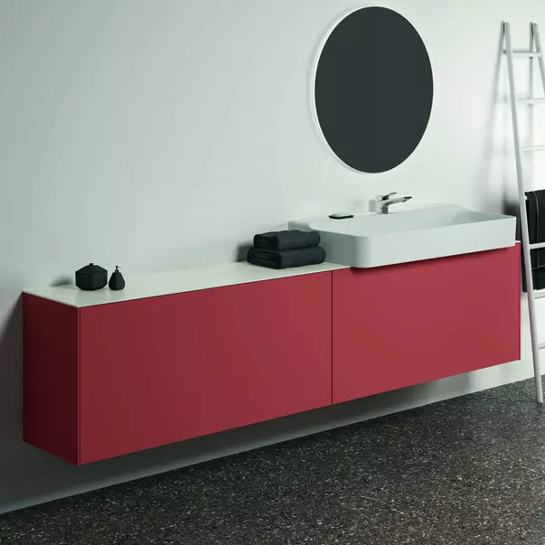 Blat ceramic pentru lavoar Ideal Standard Atelier Conca finisaj alb marmura 240 cm [4]