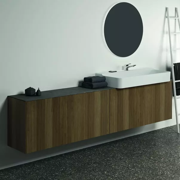 Blat ceramic pentru lavoar Ideal Standard Atelier Conca finisaj gri deschis 240 cm [2]