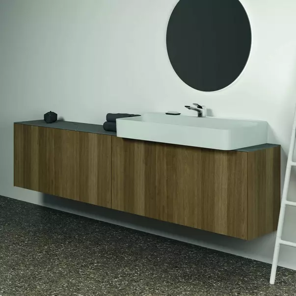 Blat ceramic pentru lavoar Ideal Standard Atelier Conca finisaj gri deschis 240 cm [4]