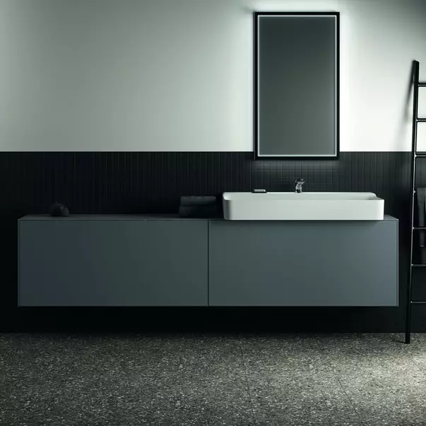Blat ceramic pentru lavoar Ideal Standard Atelier Conca finisaj gri deschis 240 cm [5]