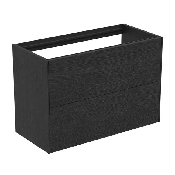 Dulap baza suspendat Ideal Standard Atelier Conca 2 sertare 80 cm finisaj stejar inchis [2]