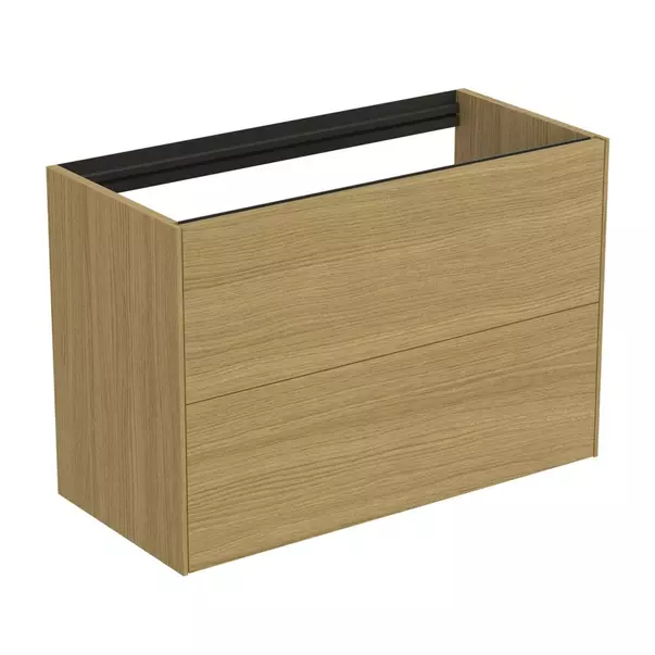 Mobilier Baie - Dulap baza suspendat Ideal Standard Atelier Conca 2 sertare 80 cm finisaj stejar deschis