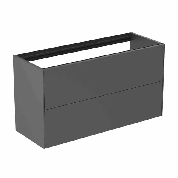 Mobilier Baie - Dulap baza suspendat Ideal Standard Atelier Conca 2 sertare 100 cm antracit mat