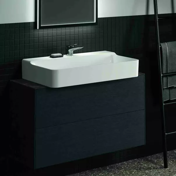 Dulap baza suspendat Ideal Standard Atelier Conca 2 sertare 100 cm finisaj stejar inchis [2]