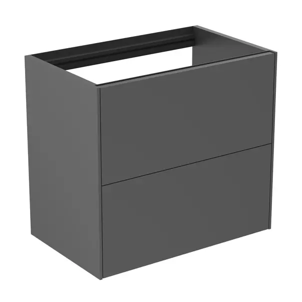 Mobilier Baie - Dulap baza suspendat Ideal Standard Atelier Conca 2 sertare 60 cm antracit mat