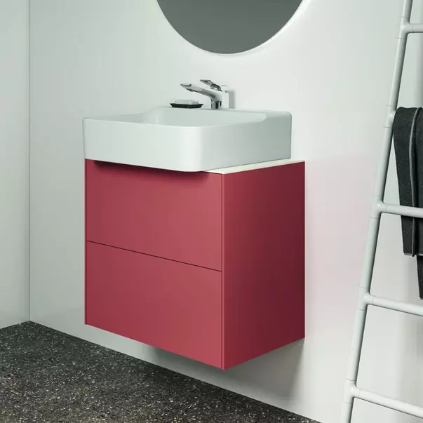 Dulap baza suspendat Ideal Standard Atelier Conca 2 sertare 60 rosu - oranj mat [5]