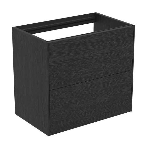 Mobilier Baie - Dulap baza suspendat Ideal Standard Atelier Conca 2 sertare 60 cm finisaj stejar inchis