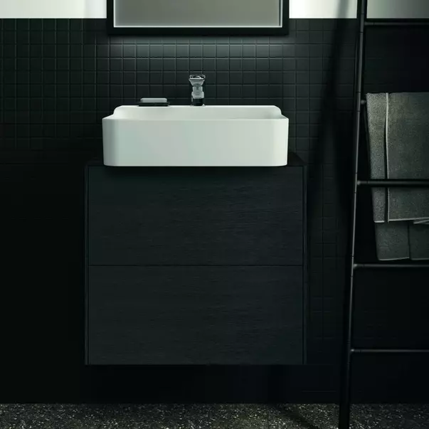 Dulap baza suspendat Ideal Standard Atelier Conca 2 sertare 60 cm finisaj stejar inchis [3]