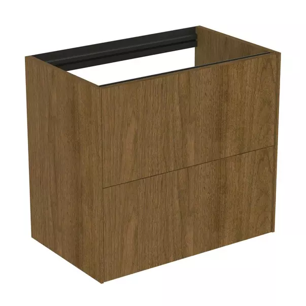 Mobilier Baie - Dulap baza suspendat Ideal Standard Atelier Conca 2 sertare 60 cm finisaj nuc inchis
