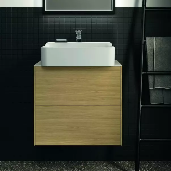 Dulap baza suspendat Ideal Standard Atelier Conca 2 sertare 60 cm finisaj stejar deschis [3]