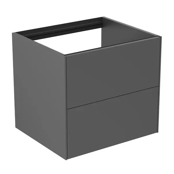 Mobilier Baie - Dulap baza suspendat Ideal Standard Atelier Conca antracit mat 2 sertare 60 cm