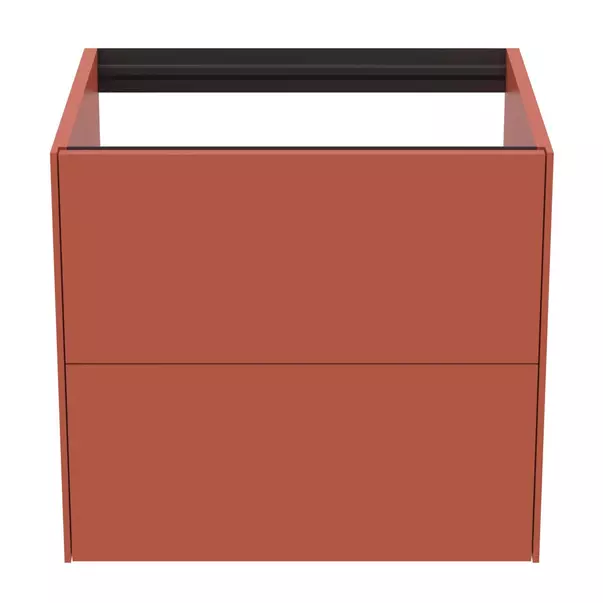 Dulap baza suspendat Ideal Standard Atelier Conca rosu - oranj mat 2 sertare 60 cm [5]