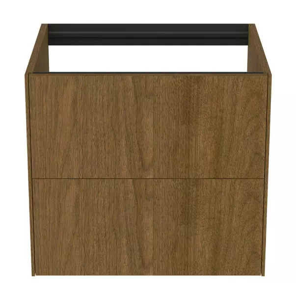 Dulap baza suspendat Ideal Standard Atelier Conca finisaj nuc inchis 2 sertare 60 cm [5]