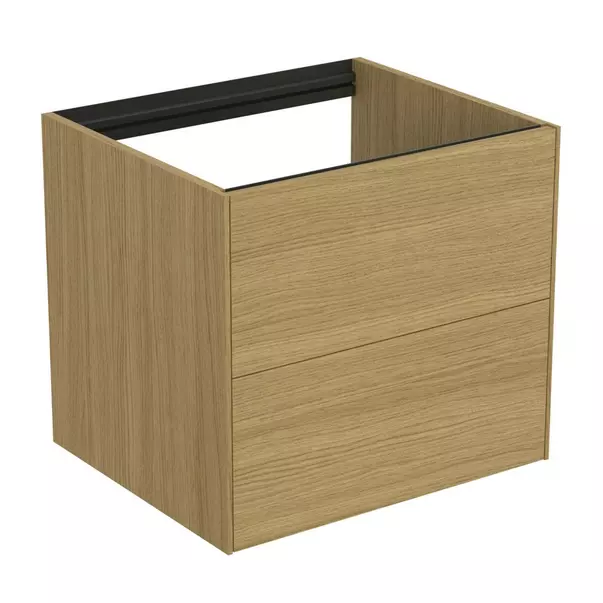Dulap baza suspendat Ideal Standard Atelier Conca finisaj stejar deschis 2 sertare 60 cm [2]